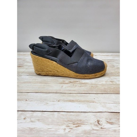 Lauren Ralph Lauren Closed-Toe SlingBack Wedge Sandals‎ Size 8 - Picture 2 of 9